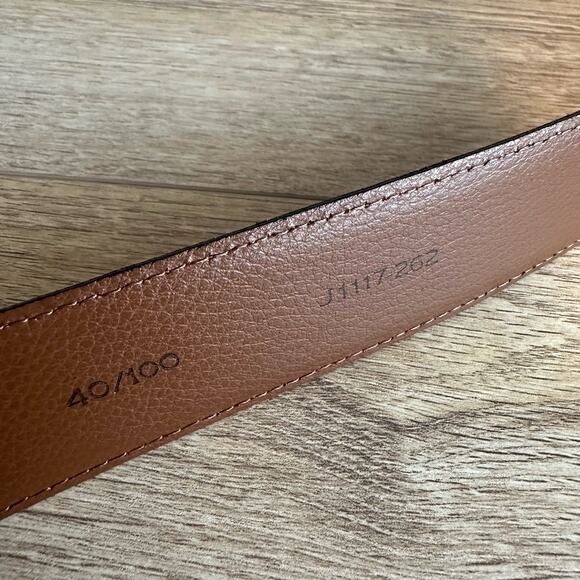 Jos. A. Bank Punched Genuine Leather Punch Design Belt Brown/Tan 40 - Picture 4 of 8